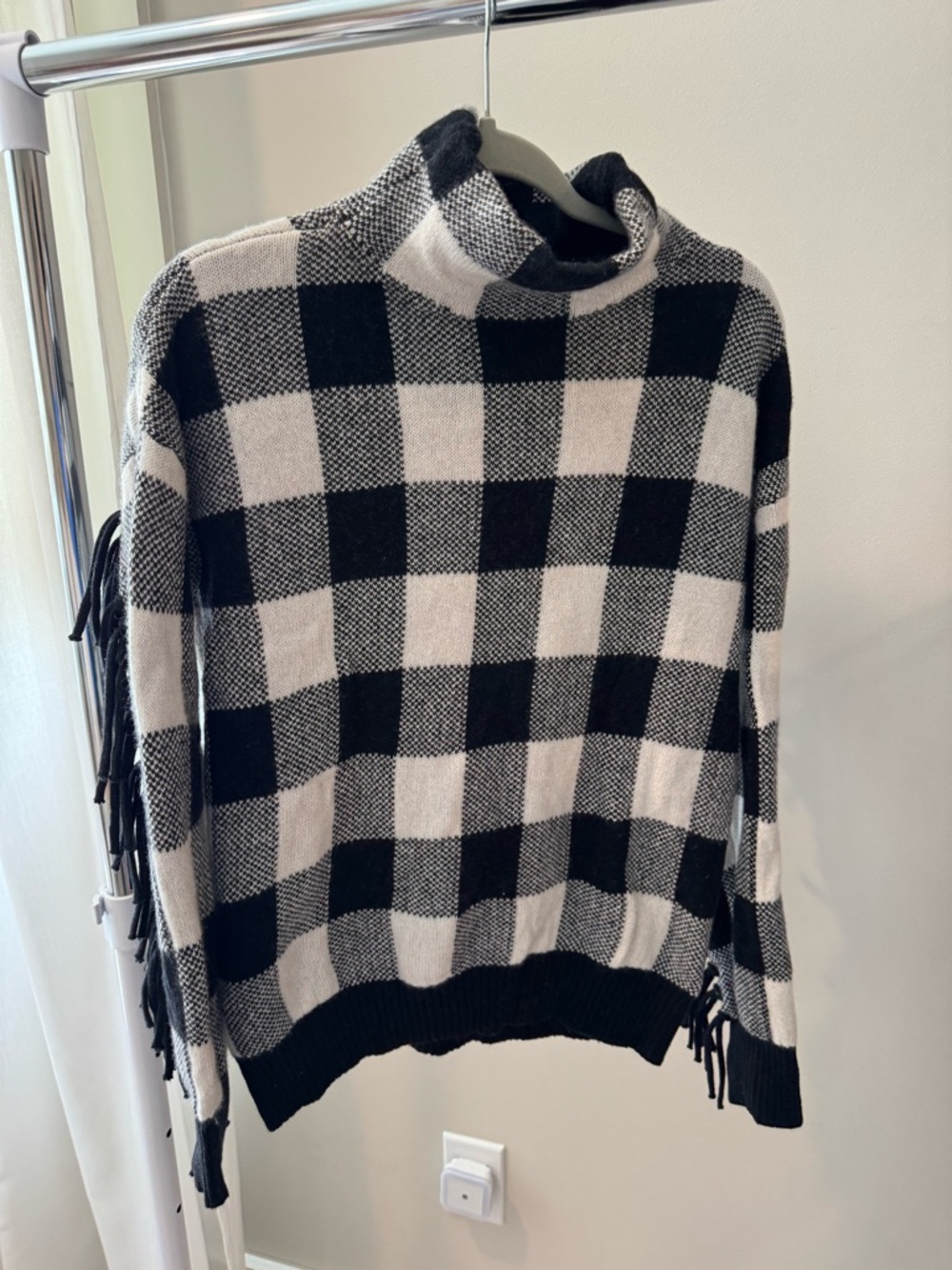 Lauren Ralph Lauren Black & Cream Buffalo-Check Turtleneck Sweater